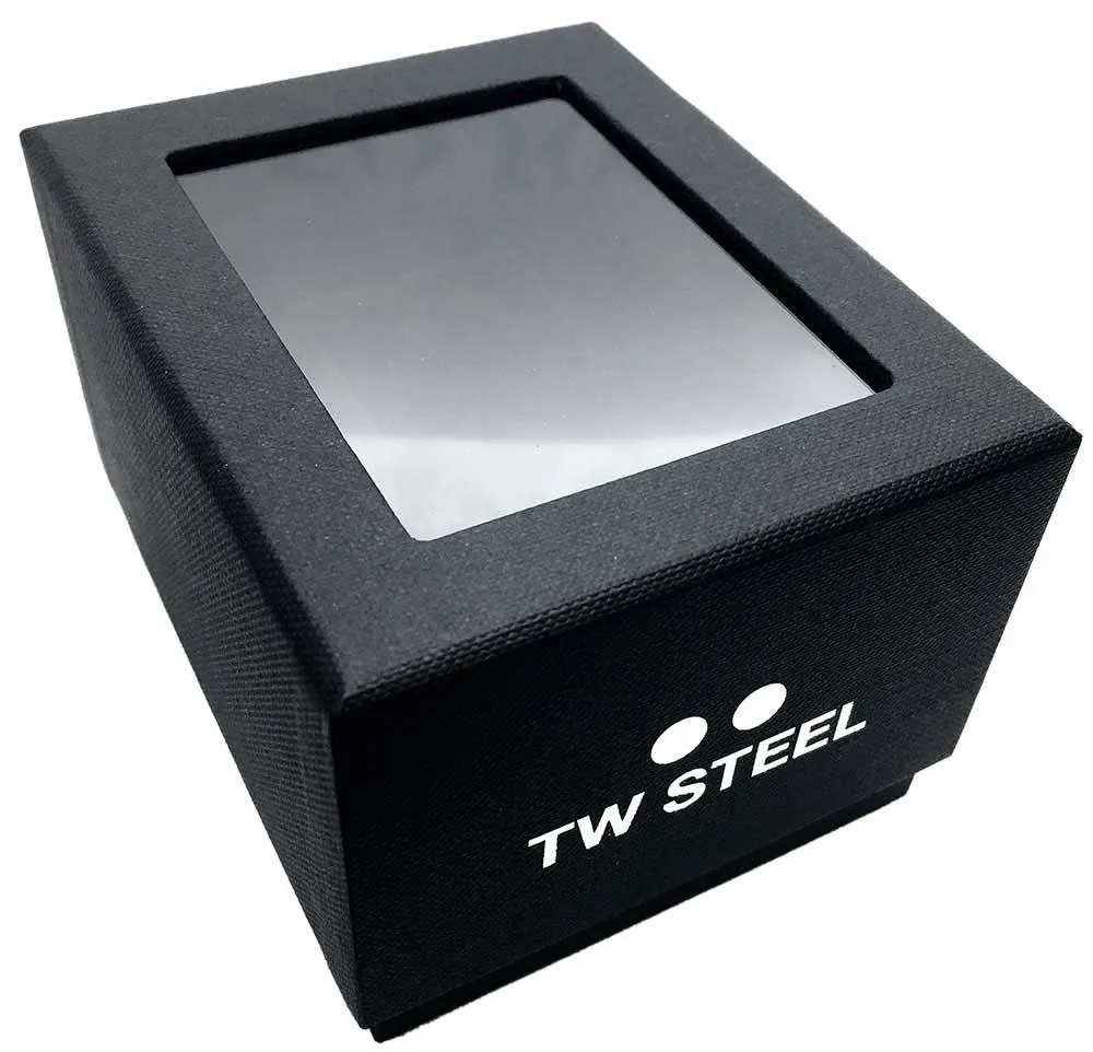 TW Steel Canteen Stainless Steel Black Dial Date Quartz Mens Watch CB1
