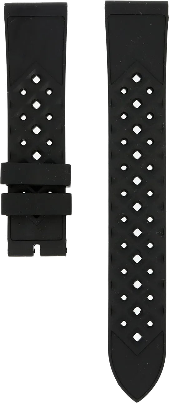 Ventus Black Tropic Rubber Strap 20mm