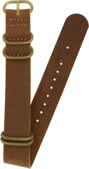Ventus Brown Brass Leather Strap 20mm