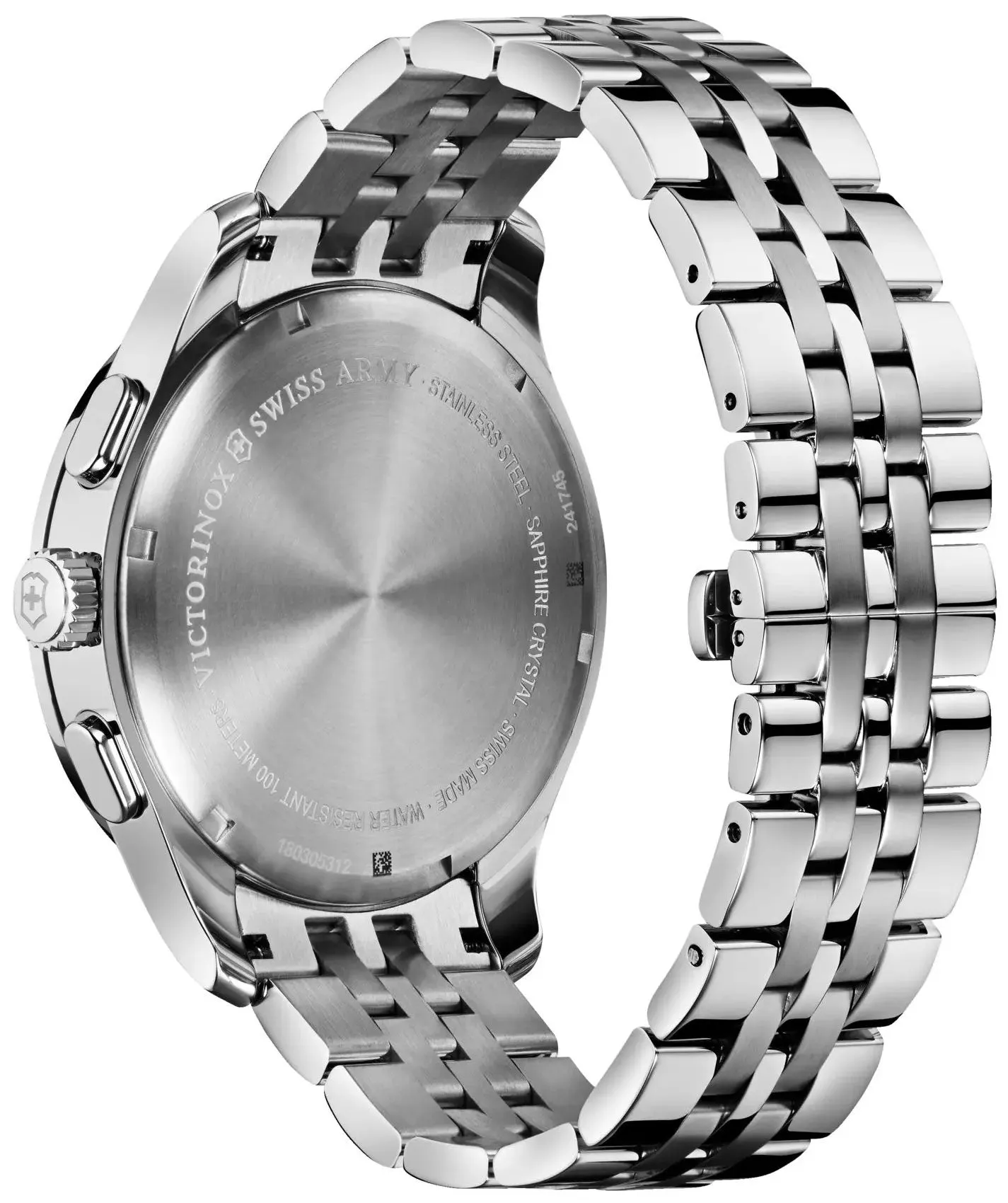 Victorinox Swiss Army Alliance Chronograph Stainless Steel Black Dial Date Mens Watch 241745