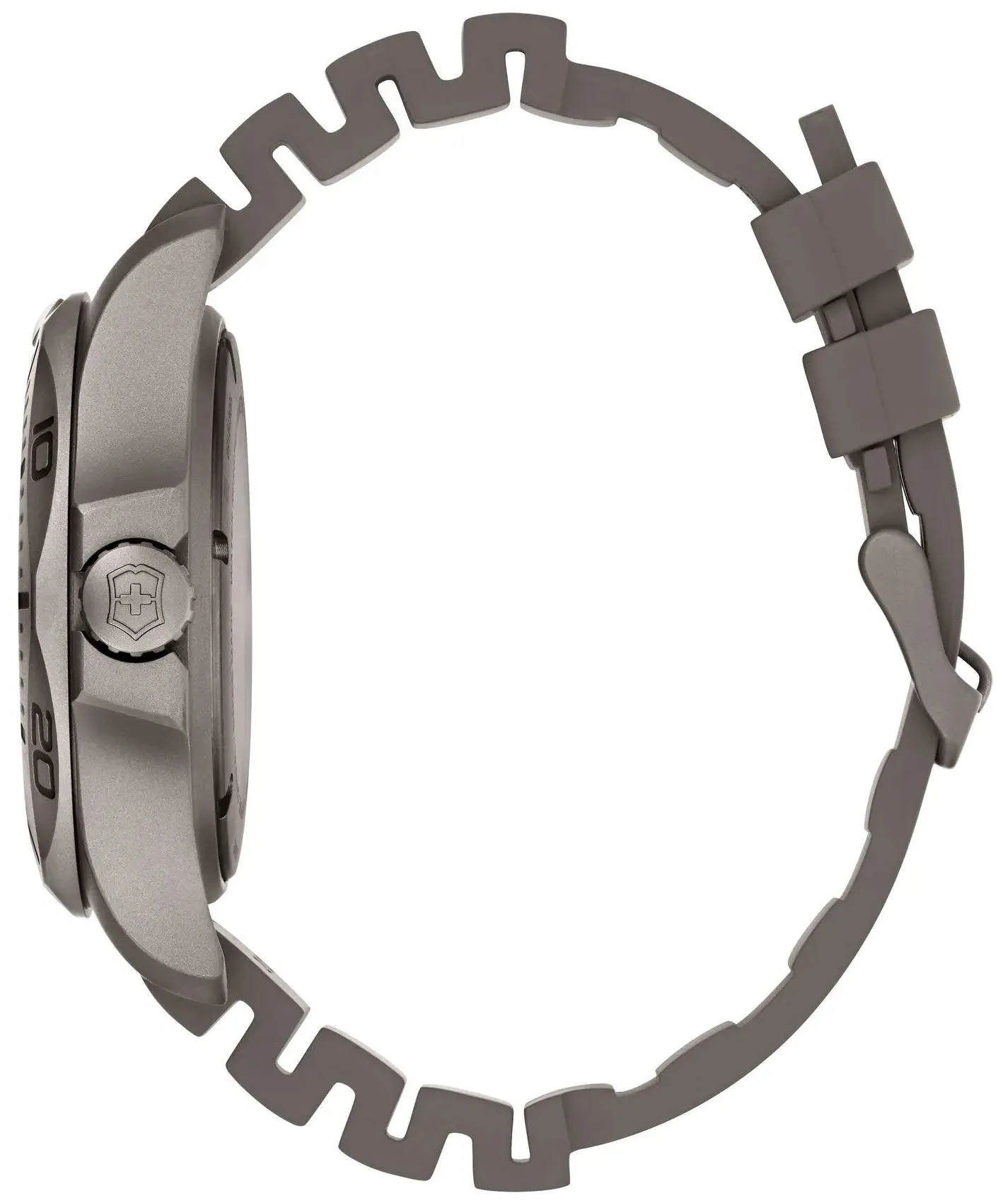 Victorinox Swiss Army I.N.O.X. Professional Diver Grey Titanium Rubber Strap Date Mens Watch 241810