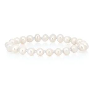 White 6-7mm Freshwater Pearl Bracelet