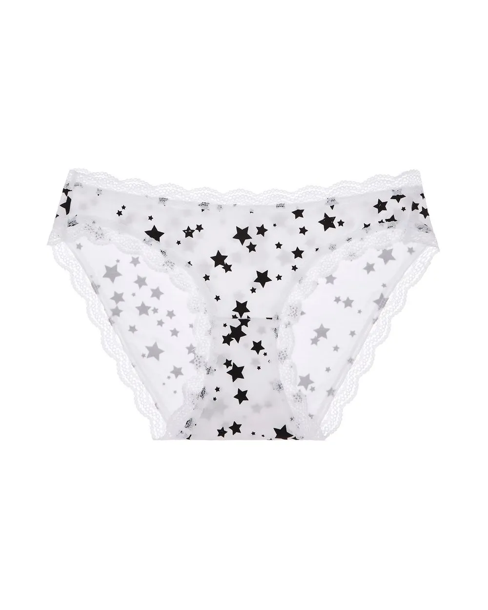 White with Black Star Knicker